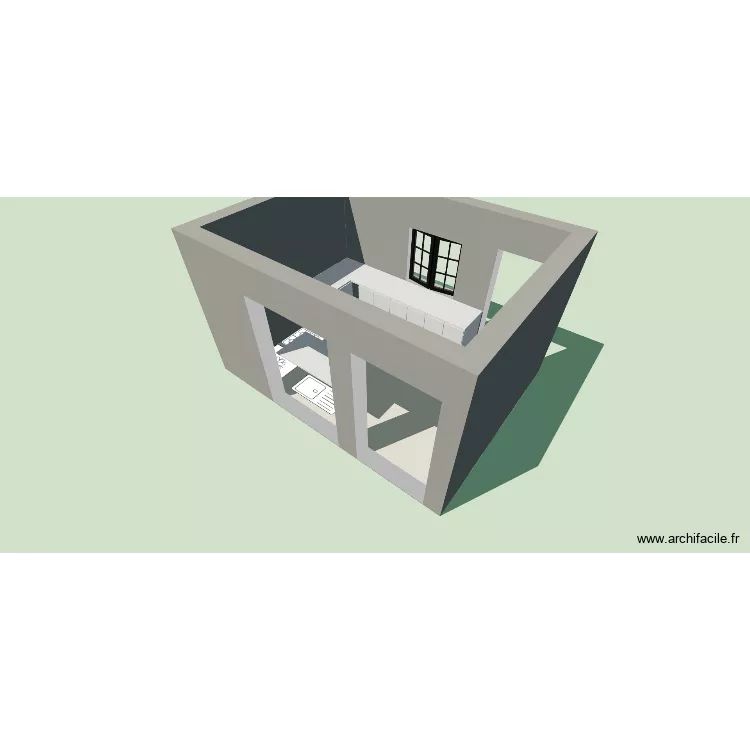 House reno. Plan de 1 Pièce et 11 m² House reno. Plan de 1 Pièce et 11 m²