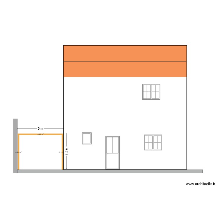 Façade carport 1. Plan de 0 pièce et 0 m2