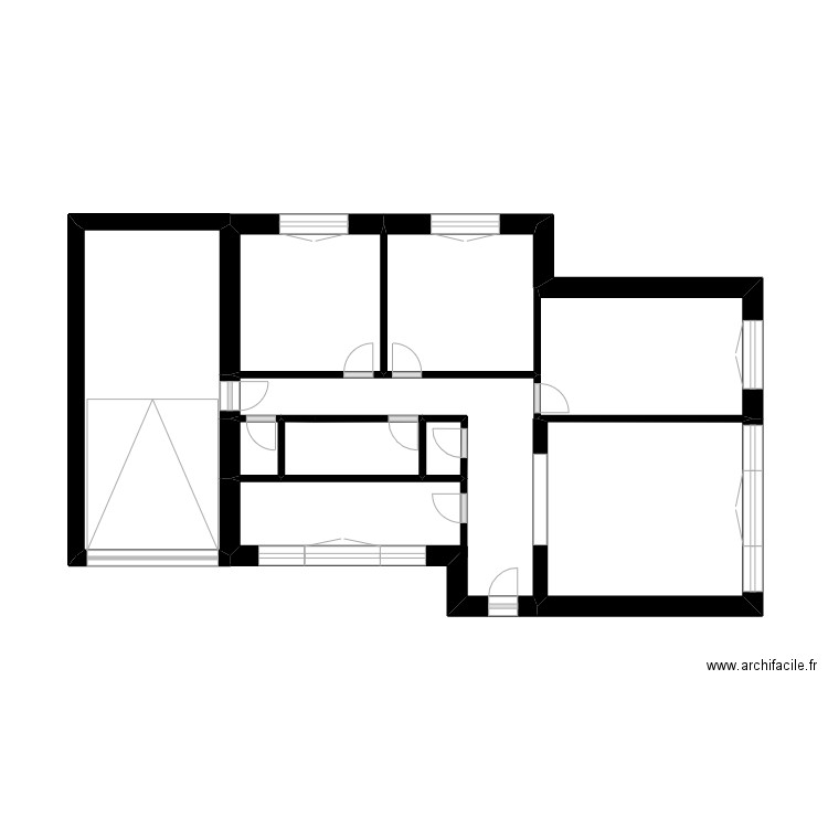 legendre. Plan de 17 pièces et 63 m2