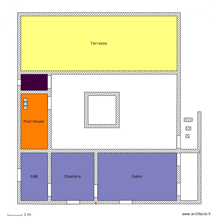 Terrasse pièces. Plan de 0 pièce et 0 m2
