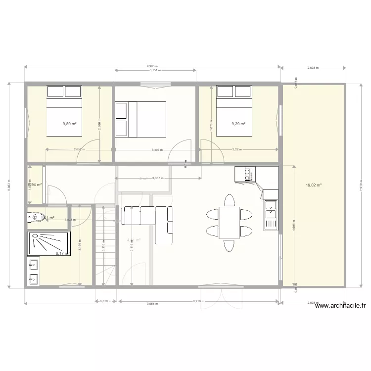 logement 1b. Plan de 