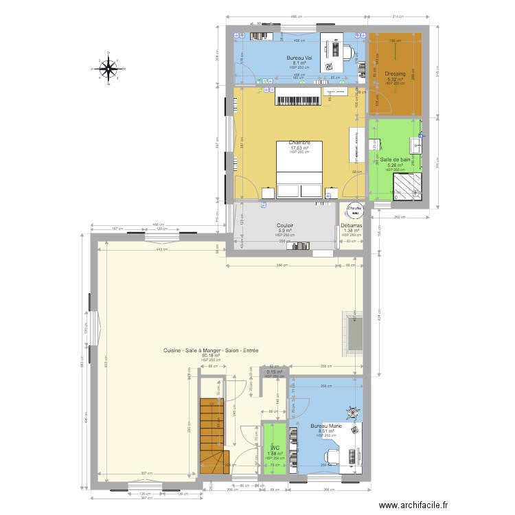 Extension Maison RDC V3. Plan de 0 pièce et 0 m2
