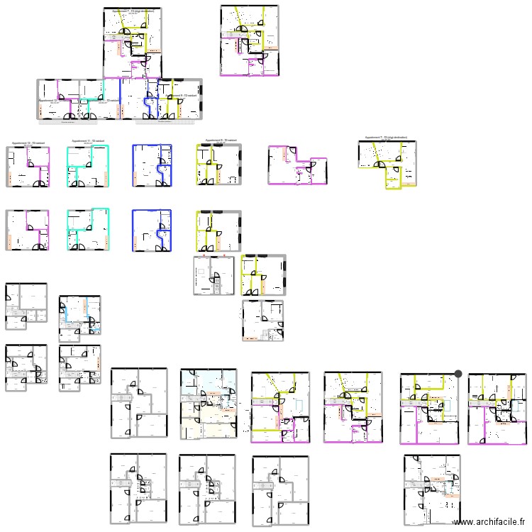 Bureau RDC Gradel. Plan de 143 pièces et 2507 m2