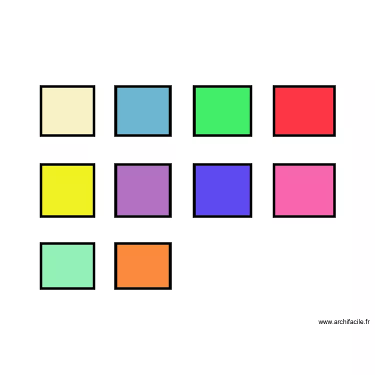 couleurs. Plan de 