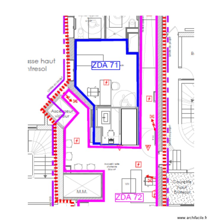 accueil SSR. Plan de 0 pièce et 0 m2