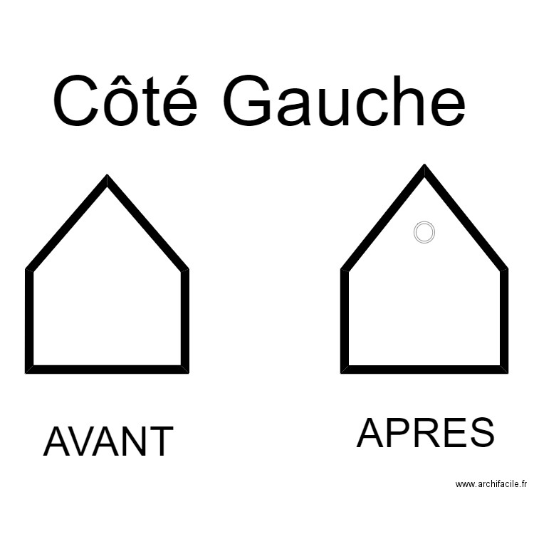 FACE COTE GAUCHE. Plan de 2 pièces et 48 m2