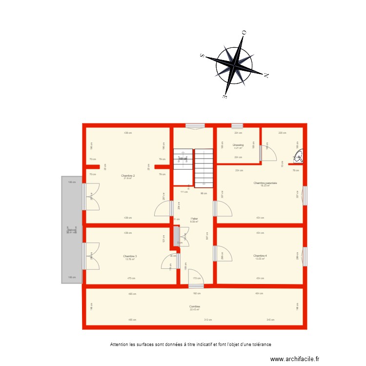 BI 2889 étage côté. Plan de 0 pièce et 0 m2