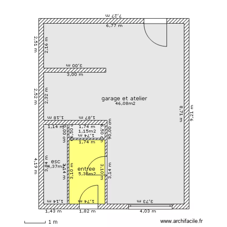 maison ottmarsheim s.sol. Plan de 