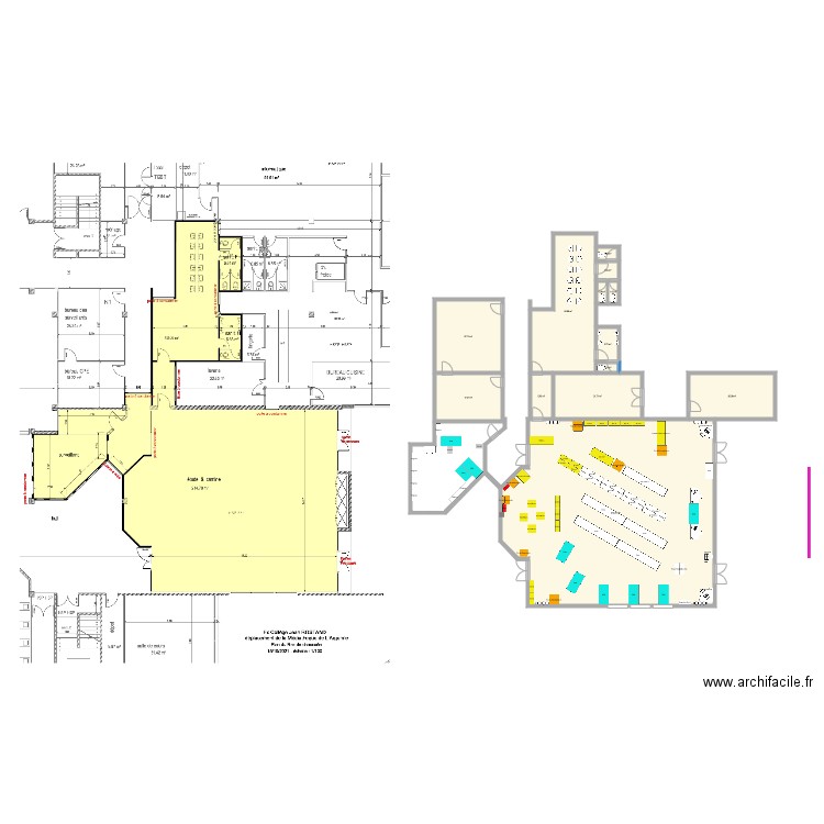 ARGONNE collège J Rostand D2. Plan de 13 pièces et 355 m2