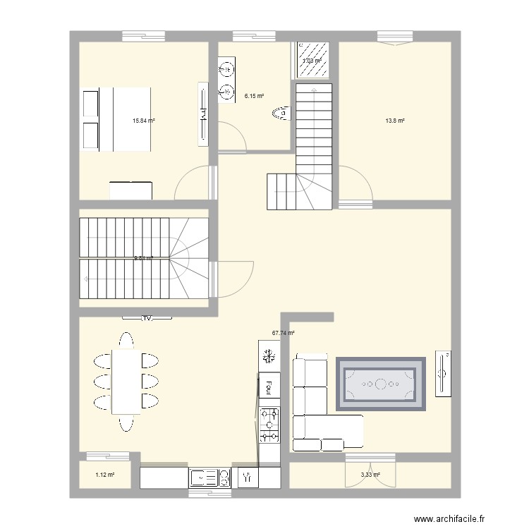 duplex berni. Plan de 0 pièce et 0 m2