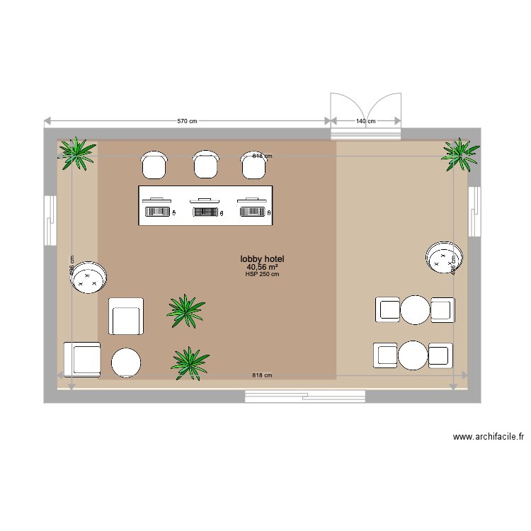 plan lobby. Plan de 0 pièce et 0 m2