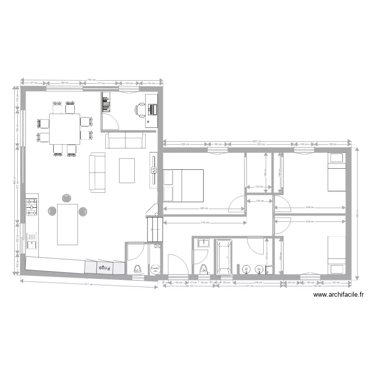 RP Maison actuelle avec modif nouvelle. Plan de 