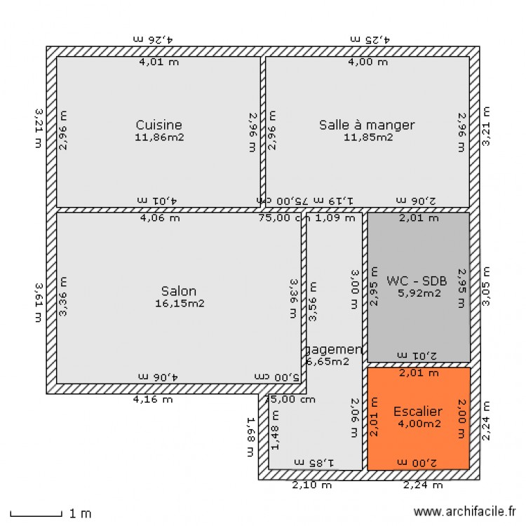 BJP RDC. Plan de 0 pièce et 0 m2