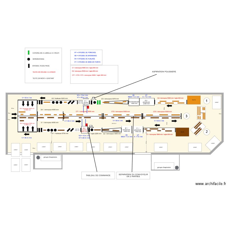 implantation production modifié V22 avec lames de parquets. Plan de 0 pièce et 0 m2