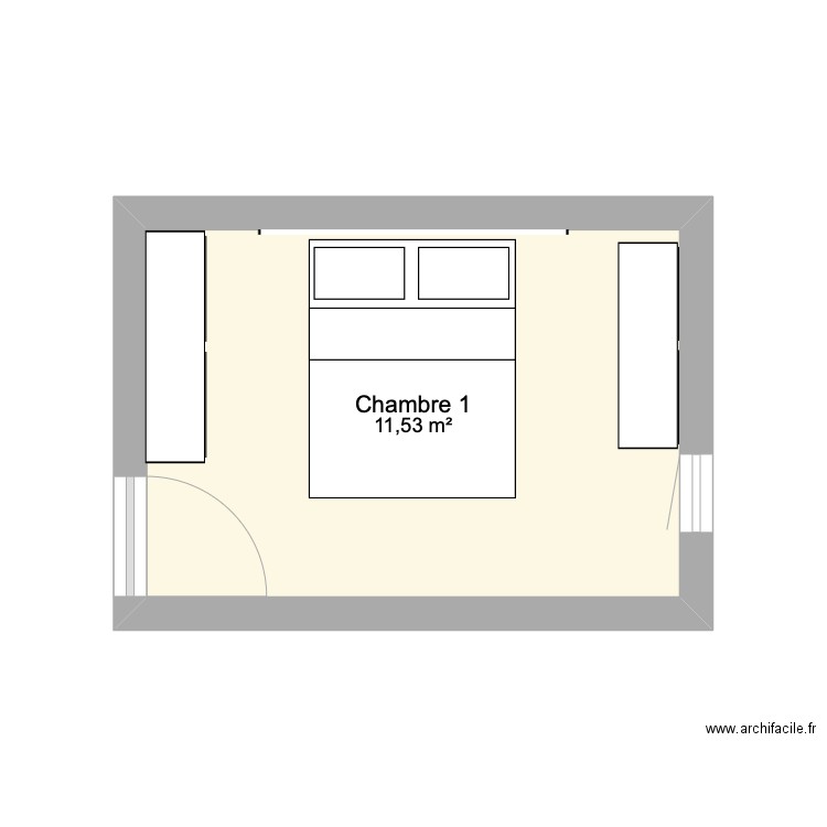 Chambre 1. Plan de 0 pièce et 0 m2