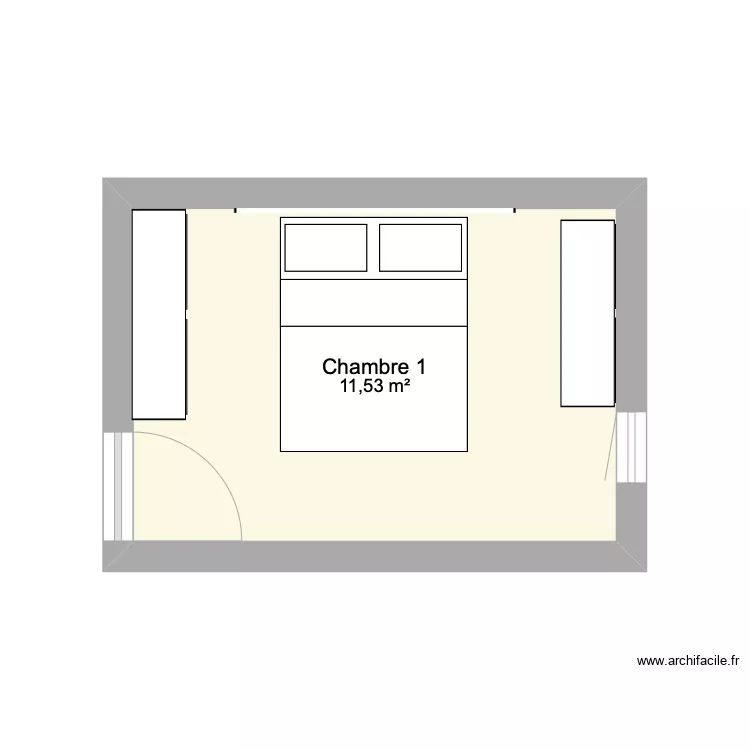 Chambre 1. Plan de 