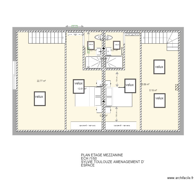 plan remise chevrier mezzanine . Plan de 0 pièce et 0 m2