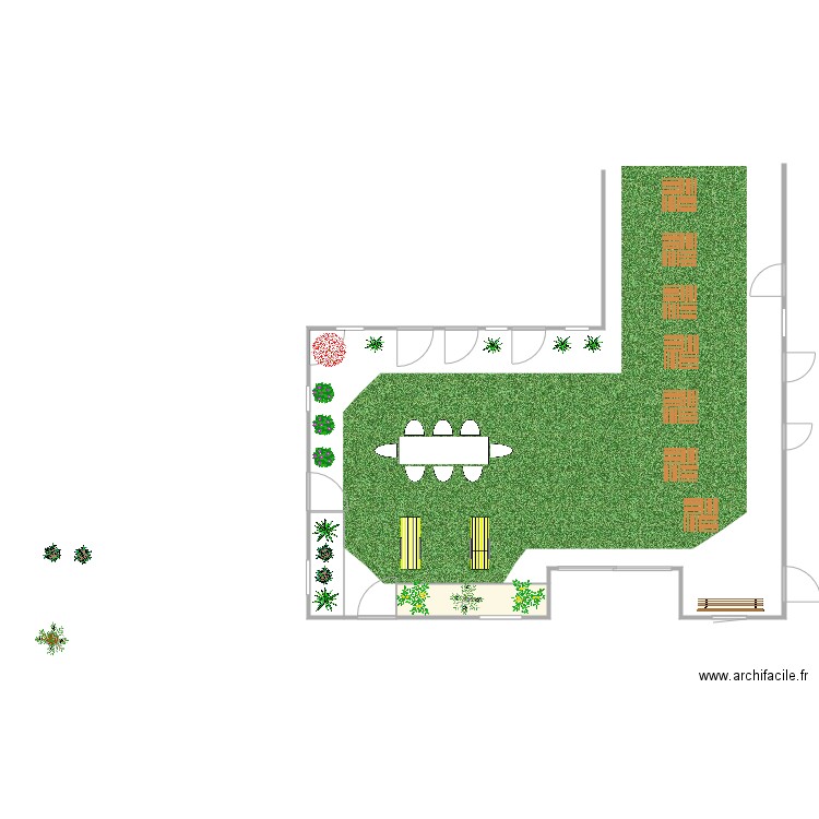 COUR. Plan de 0 pièce et 0 m2