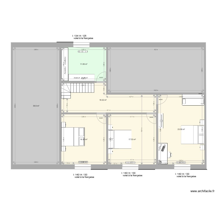 etage final Kubus. Plan de 0 pièce et 0 m2