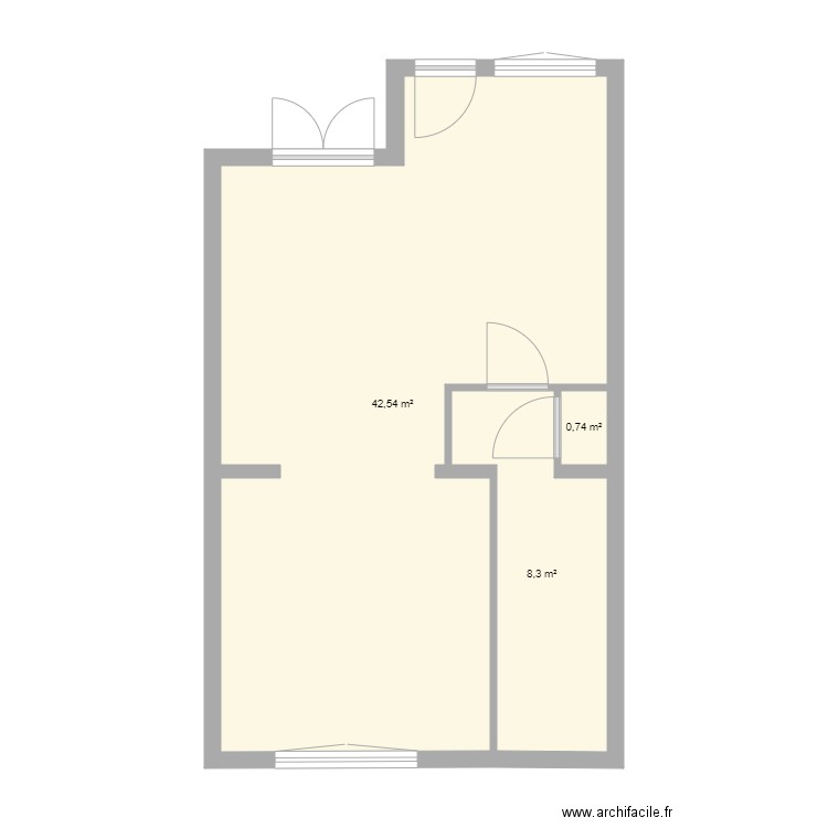 maison 2 test. Plan de 3 pièces et 52 m2