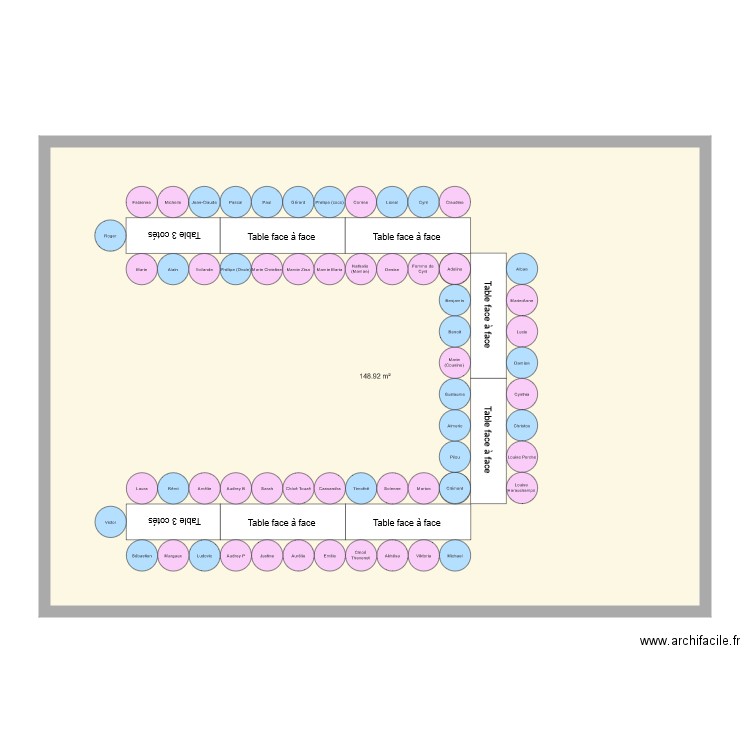 plan de table essaie. Plan de 0 pièce et 0 m2