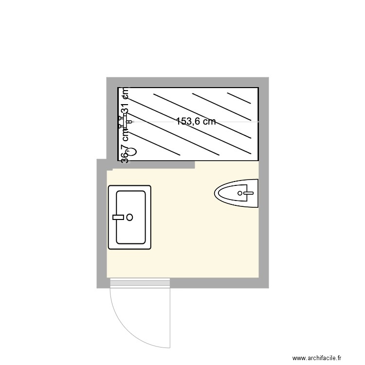 Salle de bains 4A. Plan de 0 pièce et 0 m2