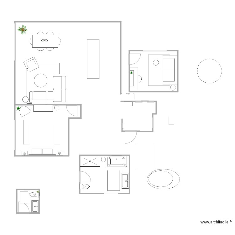 Louise D. Plan de 4 pièces et 39 m2