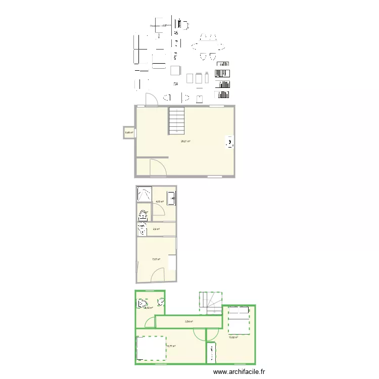 R&eacute;novation Kernoues imprimable. Plan de 