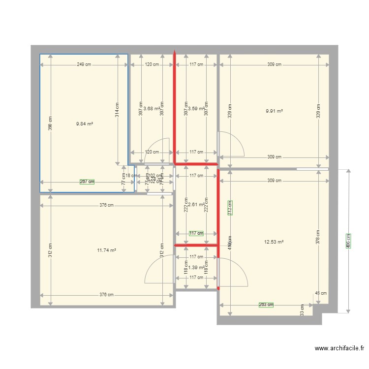 studio 1er etage  CLOVIS. Plan de 0 pièce et 0 m2