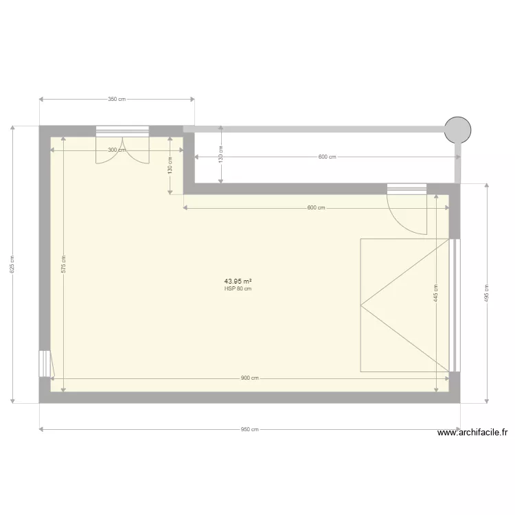 garage studio Permis. Plan de 
