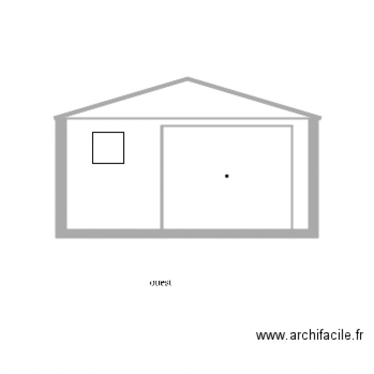 Facade ouest. Plan de 0 pièce et 0 m2