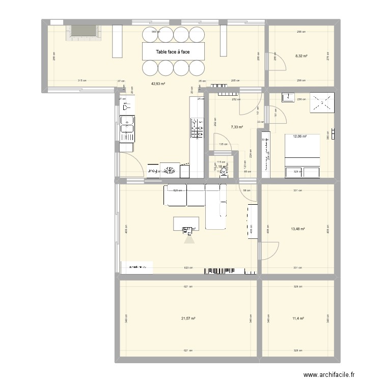 poumeyrette. Plan de 9 pièces et 144 m2