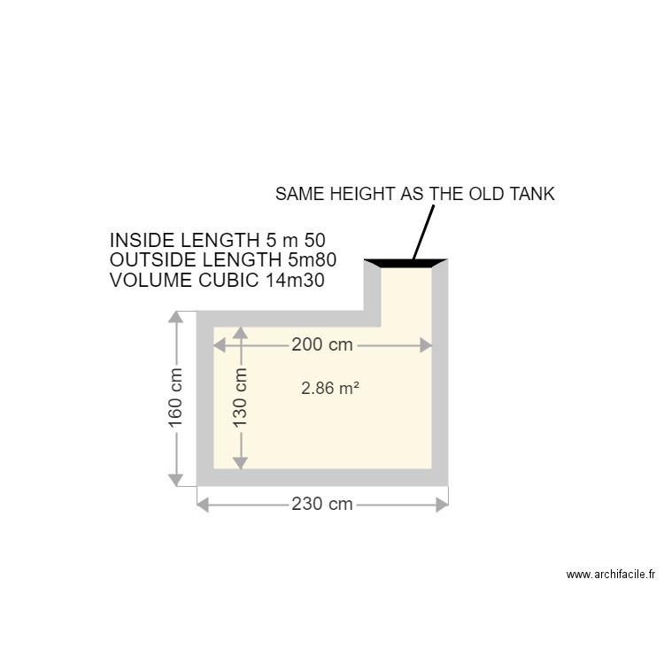 1a-fosse sceptique Halite 2023-02-200. Plan de 1 pièce et 3 m2