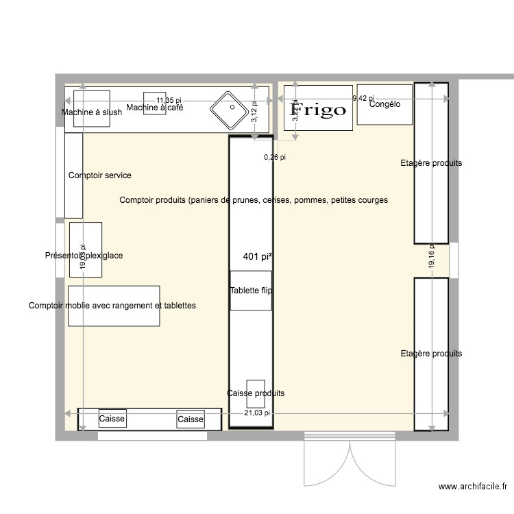 Kiosque 20 x 22  31 mai . Plan de 0 pièce et 0 m2