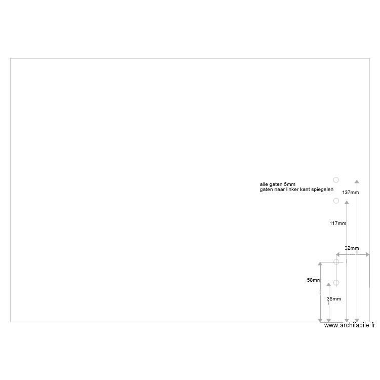 frontje 197mm hoog. Plan de 0 pièce et 0 m2