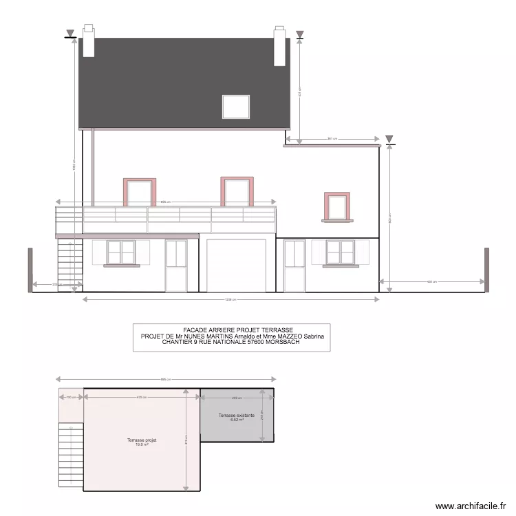  PROJET TERRASSE . Plan de 