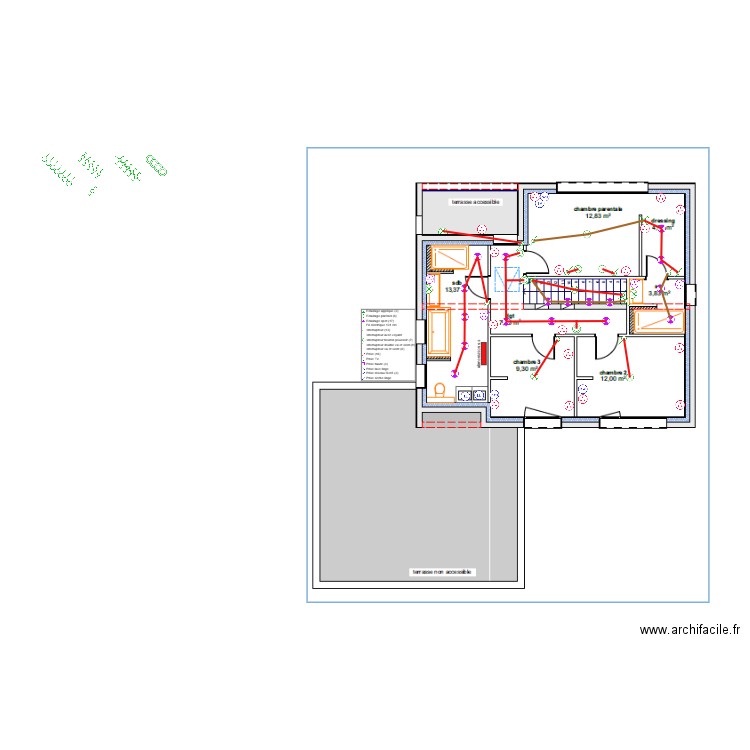 JOLAS-PLAN R+1. Plan de 0 pièce et 0 m2