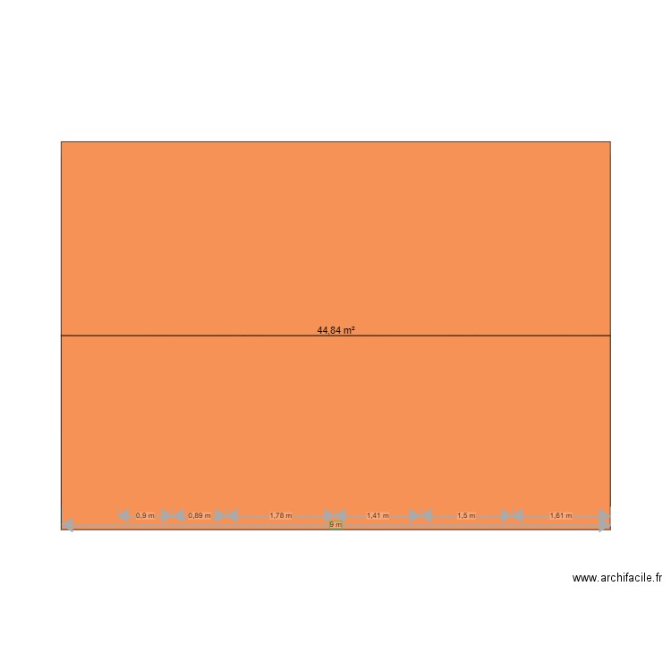 Plan garage. Plan de 1 pièce et 45 m2