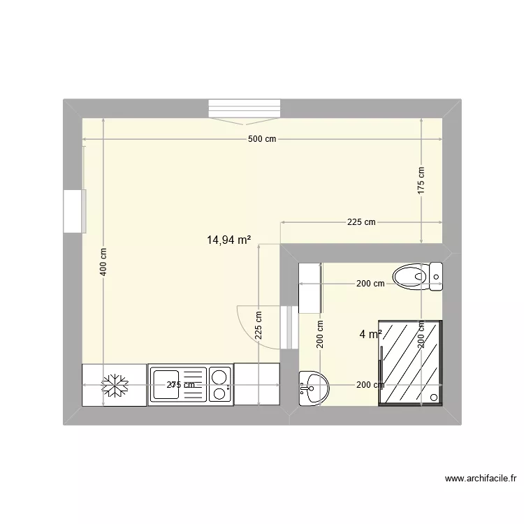 plan du studio de M. M. Plan de 