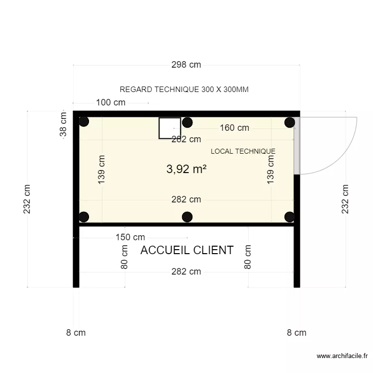 SCHEMA IMPLANTATION KIOSQUE M5. Plan de 