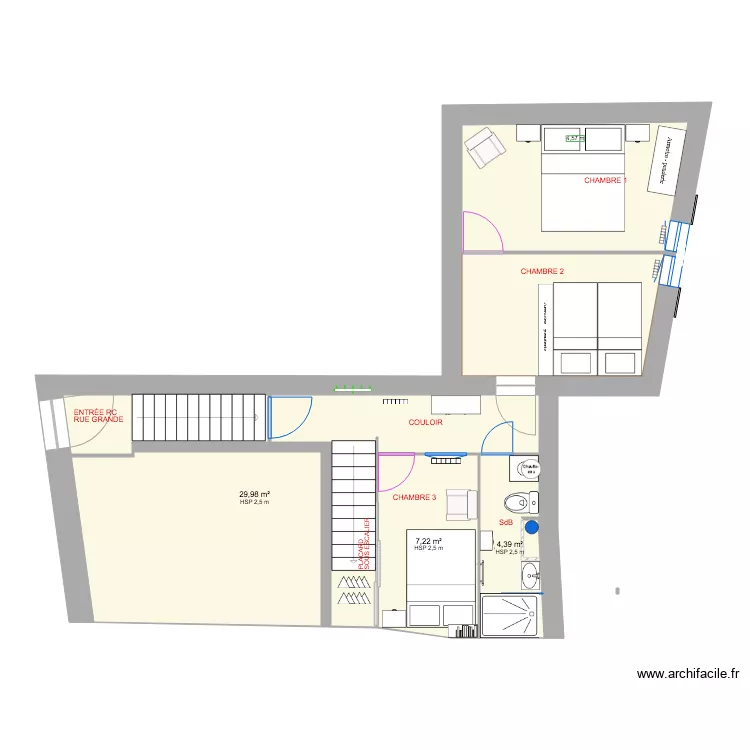 1&Eacute;TAGE APRES TRAVAUX 2. Plan de 
