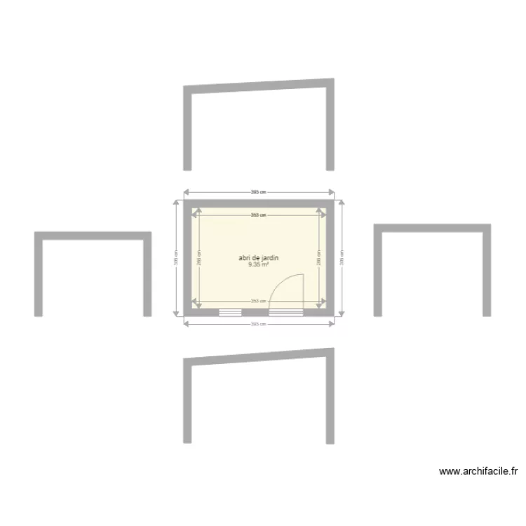 abri de jardin. Plan de 