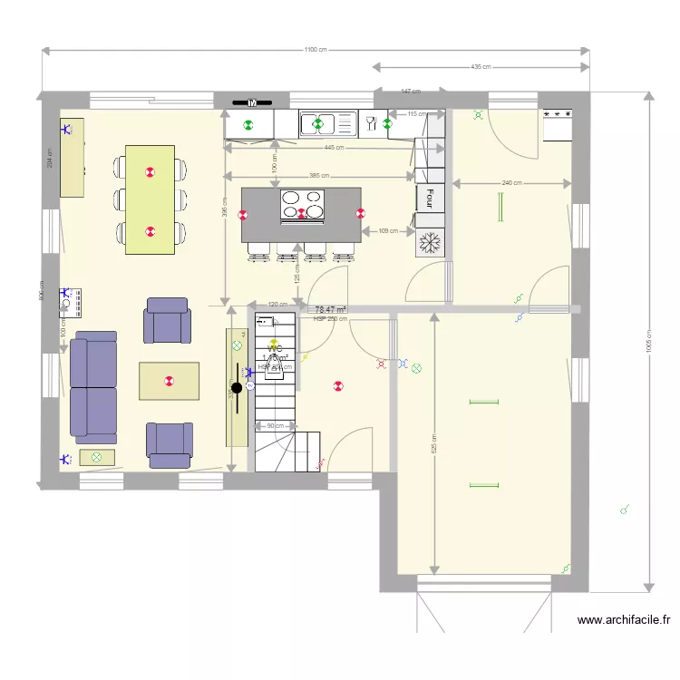 position &eacute;clairage 2. Plan de 