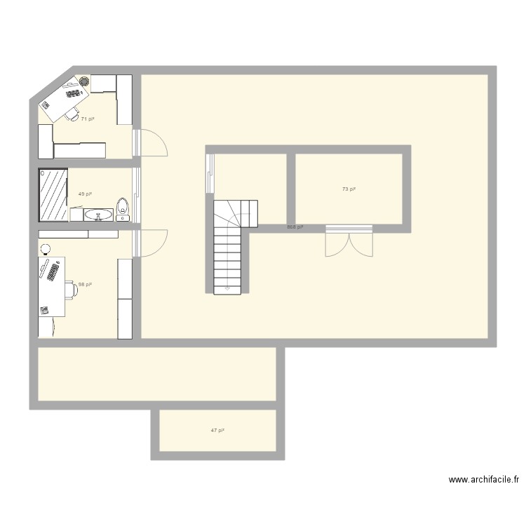 soussol1. Plan de 0 pièce et 0 m2