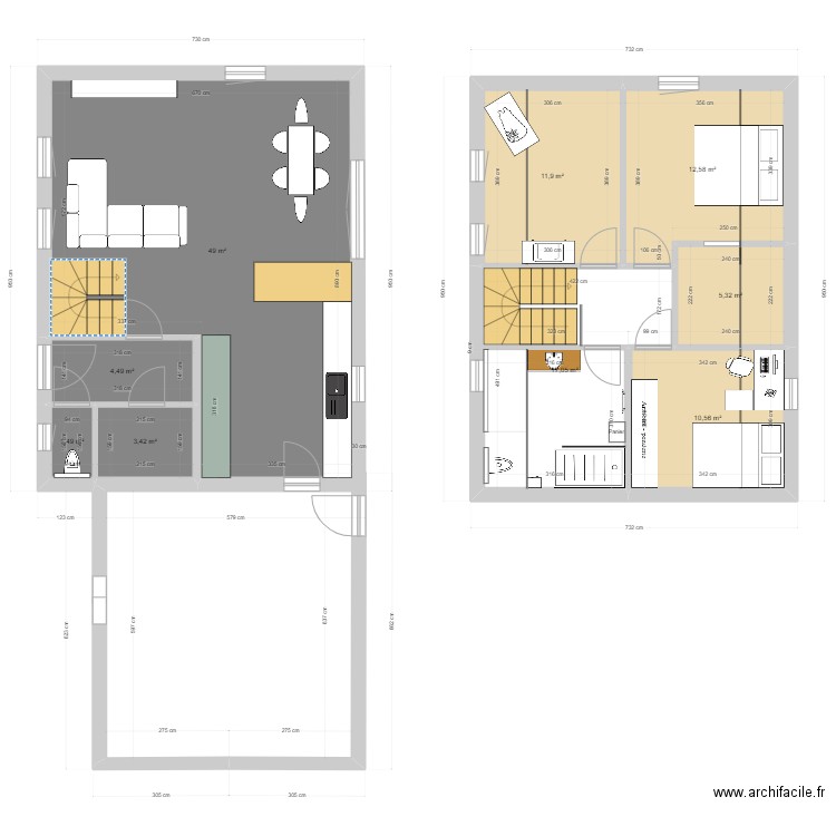 Houuuuuuse. Plan de 9 pièces et 116 m2