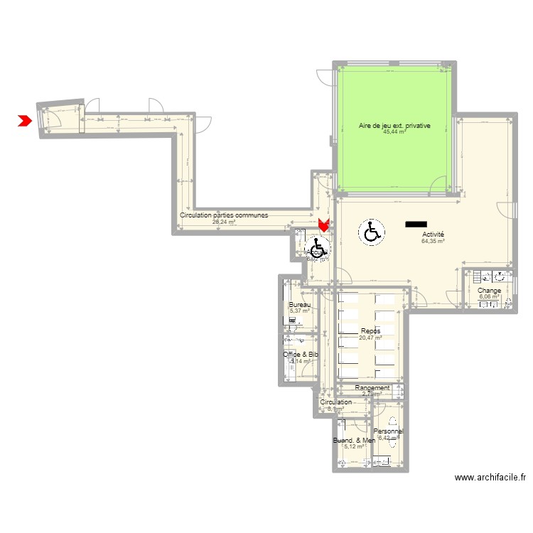 93 Aubervilliers Motte partie 3 pr dossier PROJET V ArL 280522 sans fond. Plan de 12 pièces et 202 m2