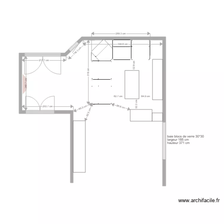 implantation salon. Plan de 
