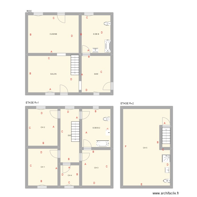 MAS DE DOMPIERRE 23. Plan de 12 pièces et 152 m2