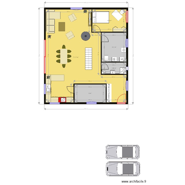 Maison Jura rez int. Plan de 0 pièce et 0 m2