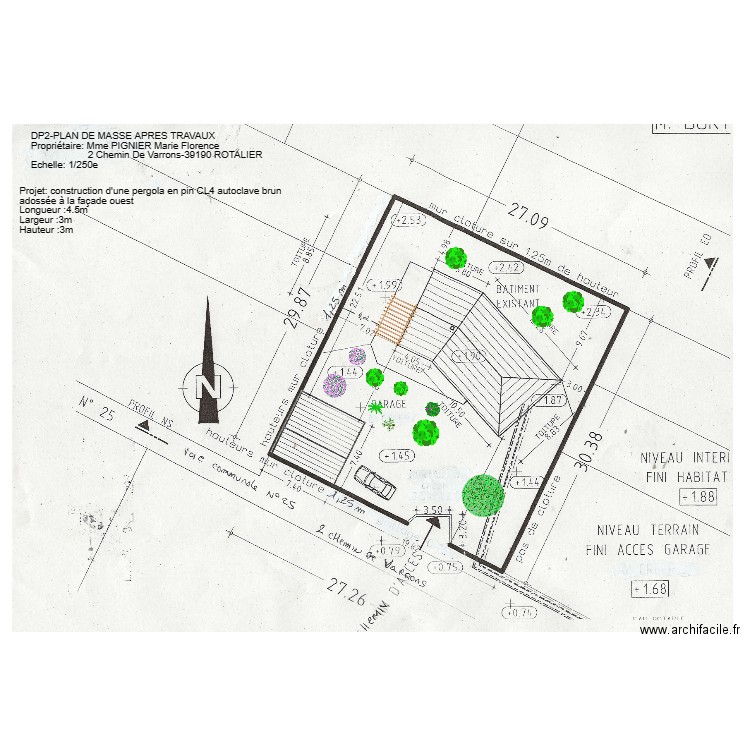 PLANDEMASSEAPRESTRAVAUX. Plan de 0 pièce et 0 m2